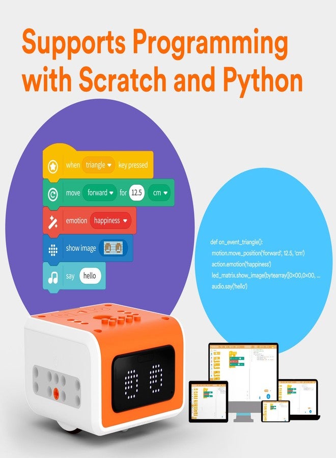 MatataStudio VinciBot STEM Robotics for Kids Ages 8-12, Scratch&Python Programmable Robot with AI Function for Teens School Grade 3-7, Educational Coding Robot Kit for Boys & Girls, Ages 8+ - Image 2